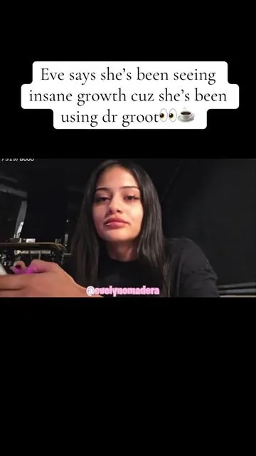 Eve says she’s been seeing insane growth cuz she’s been using dr groot👀☕️ #eve #haircare #hairrutine #fyp #viral 