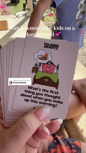 Replying to @lauren loving these for the days my brain is too tired but I still want to connect with my kids @Cozie Games  #talkinghearts #parenting #connectingwithyourkids #familytime #family 