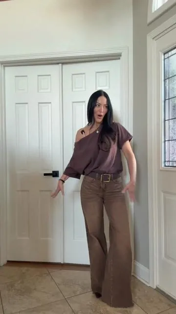 Stop it right now! I was excited for the brown in these mid rise raw hem bbl jeans but these exceeded my expectations!  #tiktokshopcreatorpicks 