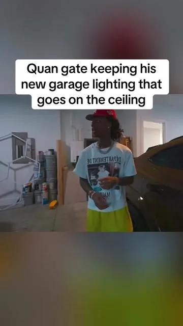Quan gate keeping his new garage lighting that goes on the ceiling #fypシ #tiktokshop 