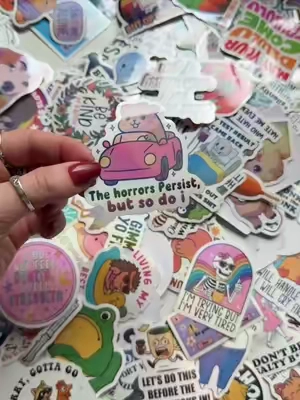 The funniest sticker pack! 300 waterproof stickers #stickers #stickershop #scrapbooking #delulu #funnystickers 