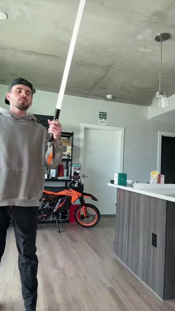 A LIGHT UP WALKING STICK!?! #hikingstick #walkingstick #hiking #campinggear #hikinggear 
