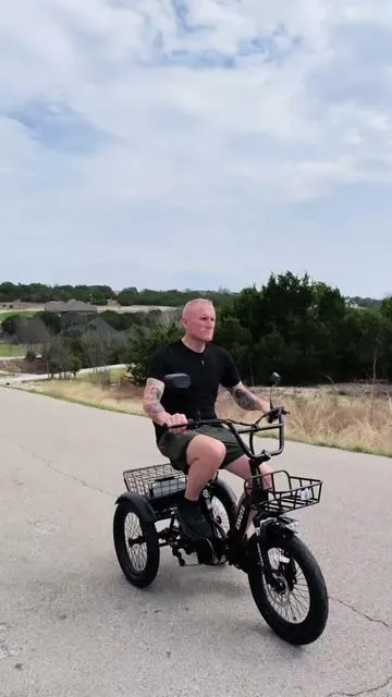 If you’ve ever wanted an electric bike that’s more stable, more powerful, and actually practical, this electric trike is worth looking at. The @Eskute Electric Trike is designed for comfort, balance, and real everyday use. With three fat tires, a powerful brushless motor, and a large cargo basket, it’s perfect for cruising around the neighborhood, running errands, or carrying gear without worrying about balance like a traditional bike. One of the biggest advantages is the step-through frame, which makes getting on and off super easy. The fat tires give you better traction and smoother riding, and the long battery range means you can ride for hours before needing to recharge. It’s a great option for people who want the convenience of an e-bike but the stability of a tricycle. Tap the orange shopping cart to check it out. #ElectricBike #ElectricTrike #EBikeLife #TechFinds