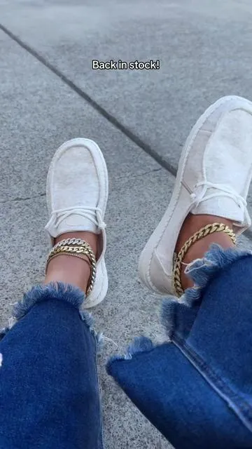 Like walking on clouds. ☁️ These Wendy Stretch Jersey shoes are lightweight, stretchy, and ridiculously comfy. #heydude #heydudestretchjersey #heydudewendys #womensheydudes #tiktokshopcreatorpicks @HeyDude 