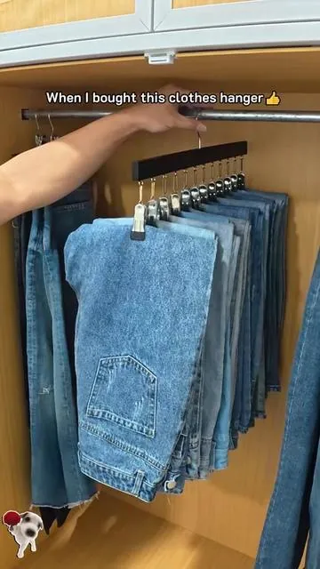 12 Clips Holds Hats Yoga Pants & Jeans#jeans #yoga #hanger #videowave #tiktok 
