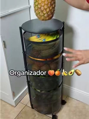 Organizador rotatorio multiusos #organizadordefrutas #organizadormultiuso #organizadordecocinapequeña #orfanizatisfrutasyverduras 