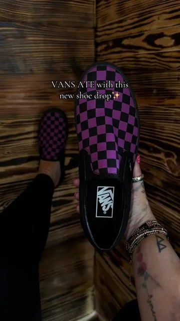 @vans did it again with new new cute shoe release!!✨💜🖤 #sliponshoes 