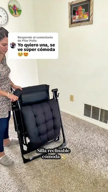 Respuesta a @Pilar Peña Silla reclinable cómoda #silla #Home #chair #tiktokshopcreatorpicks #zerogravity 