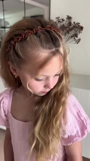 The easiest school hairstyle 🤍 This headband does all the work. Linked if you want one.          #schoolhair #girlhairstyles #hairaccessories