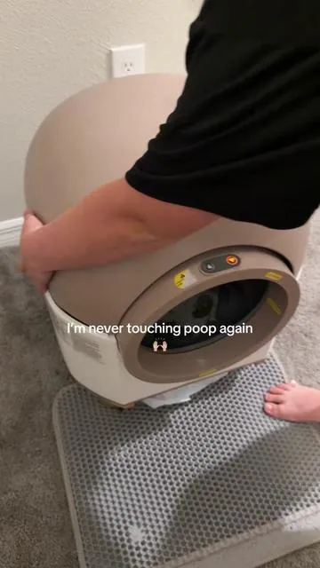 This automatic cat little box has saved us so much time and money. #automaticlitterbox #litterbox #catmom #catlover #cleanlitterbox 