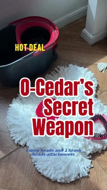 Your O-cedar can do more than you think.😍🧼#ocedar #mophead #cleantok #scrub #mopping