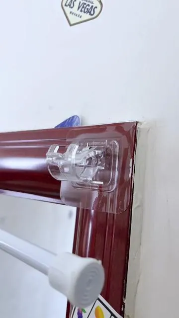 No Drill Transparent Hooks for Door Curtains & Curtain Rods – Super Strong and Easy to Install!#curtain #curtainrod #lovemyhome #homeimprovement #fyp 