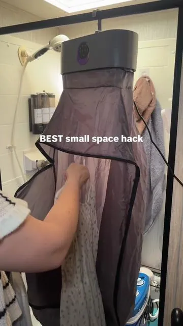 love this portable dryer it works amazing it’s affordable and super compact i love it #portabledryer #minidryer #smallspacehack #smallspace #rvliving 