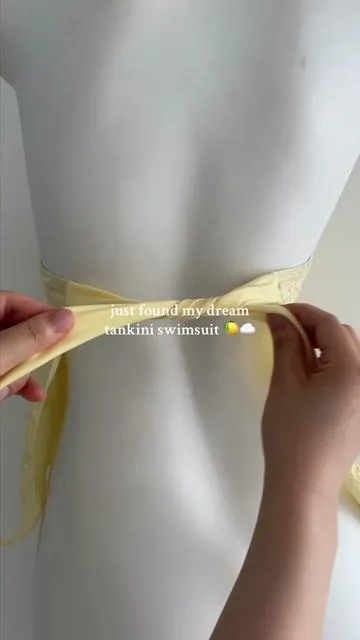 in the prettiest baby yellow gingham- #swimsuit #tankini #Summer #pinterestaesthetic #bikini    
