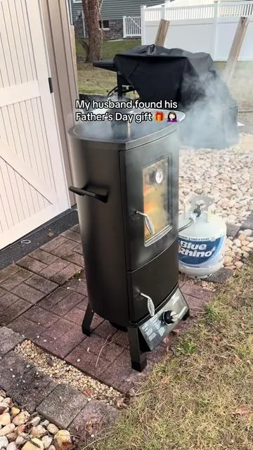 The best wings I’ve ever eaten in my life were made in this vertical smoker! This is the perfect gift for your man, dad, or yourself and the discount is INSANE! ##verticalsmoker##fathersdaygift##meatsmoker##outdoorcook##bbqsmoker
