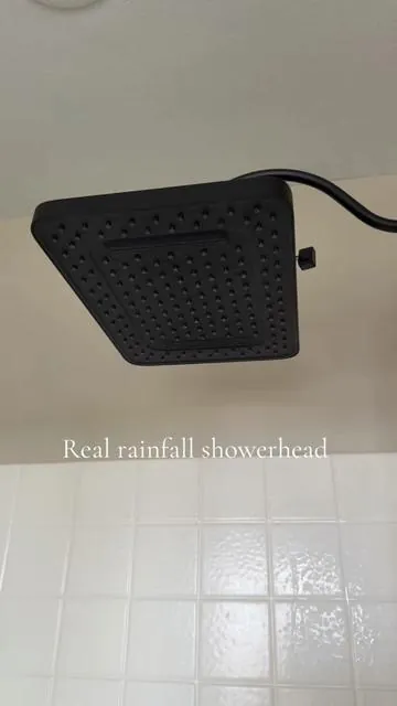 If you’re actually looking for a really good rainfall showerhead, you definitely wanna look into this one. It’s a 13 inch plate has five different settings and you can turn on both showerheads or one or the other. #shower #tiktokshop 