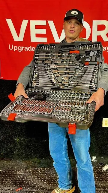 VEVOR 308 Piece Mechanics Tool Set – Complete Socket Ratchet Wrench Kit with Storage Case for Auto & Garage Repairs Description: This VEVOR 308-piece mechanics tool set is a massive all-in-one kit built for automotive work, garage repairs, equipment maintenance, and everyday DIY projects. It includes a wide range of sockets, ratchets, hex keys, bits, extensions, and accessories all organized in a durable multi-layer storage case so you can quickly find the right tool when you need it. Perfect for working on cars, trucks, tractors, lawn mowers, boats, ATVs, and home projects. The organized case keeps everything secure and portable so you can store it in your garage, shop, or truck. If you want a complete mechanic starter kit without paying truck-brand prices, this 308-piece set gives you a huge variety of tools ready for just about any repair job. ⸻ Keyword Block: 308 piece tool set mechanics tool set VEVOR tool kit socket wrench set complete mechanic tool kit automotive repair tools garage tool kit ratchet socket set DIY mechanic tools home repair tool set portable tool case multi piece mechanic set ⸻ Top Hashtags: #TikTokShop #TikTokShopCreatorPicks #TikTokShopSpringGlowUp #ToolTok #MechanicTools