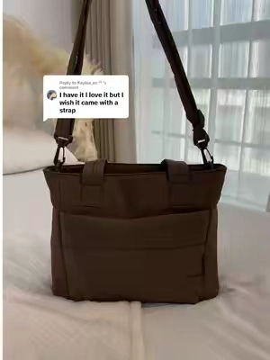 Replying to @Kaylaa_xo🥂  hihi we do have a strap for this bag now🥹🤎💫#totebag #crossbodybag #cutebag #minibag #workbag 
