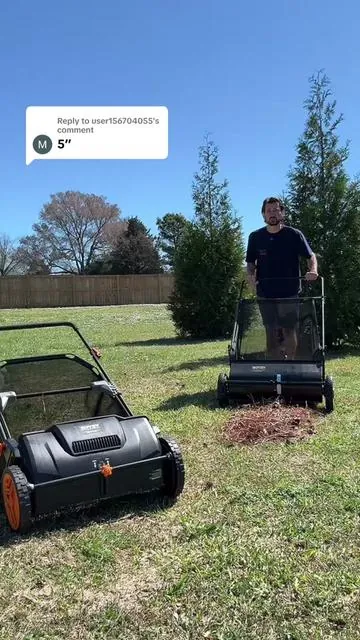 Replying to @user156704055 it definitely makes a big difference #lawnsweeper #lawncare #yardwork #vevor #tiktokshopcreatorpicks 