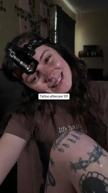 If youre going to spend thousands on your tattoos you might as well spend a little on your aftercare too :) *you can reapply saniderm after that initial wash btw <3* #tattoocare #tattooaftercare #tatted #inked #madrabbit