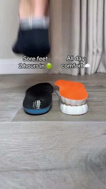 These make my work shoes sooo comfy 🫠☁️#insoles #insolesforboots #cushion #footpain 