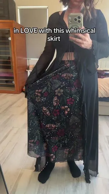 Such a gorgeous skirt to be able to layer with 😍 #whimsy #whimsical #whimsicalaesthetic #whimsigoth #whimsicalfashion 