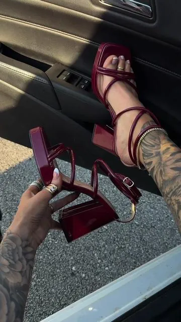 The most GORGEOUS platform heels 🍒✨  #heels#platforms#affordablefashion#tiktokshopcreatorpicks