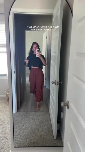I want more colors 🤩 #linenpants #shortgirls #pants #petite #womensfashion 