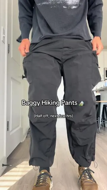 Baggy hiking pants. #hiking #gorpcoreaesthetic #pants #mensfashion 