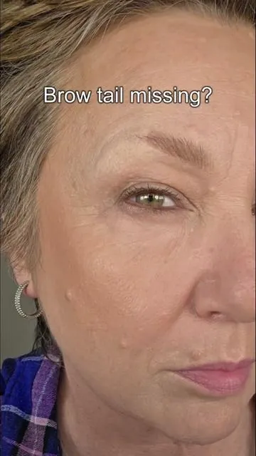 If your brow tail has disappeared, this is a simple way to bring it back so it still looks soft and natural. Matte pencils work especially well for brow tails. Linked in the cart. #browtail #sparsebrows #browtutorial #over50beauty #tiktokshop 