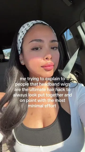 Literally took me seconds to throw this wig on #wearandgowigs #headbandwig #wig #fyp 