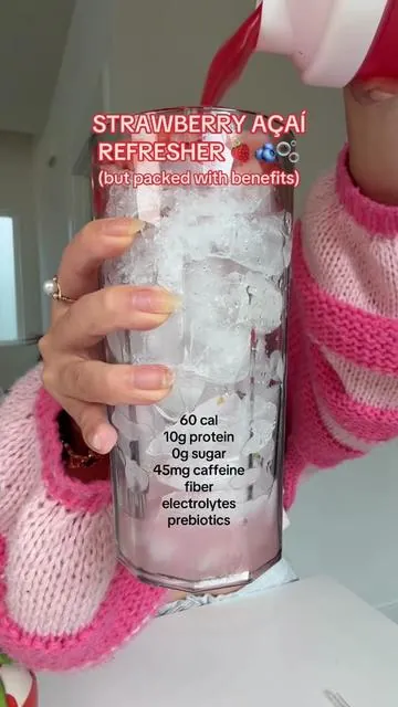 pov: you want something refreshing, but also need to hit your goals 🍓🥤🫧 #proteinrefresher #proteindrinks #fiberdrink #electrolytes #refresher 