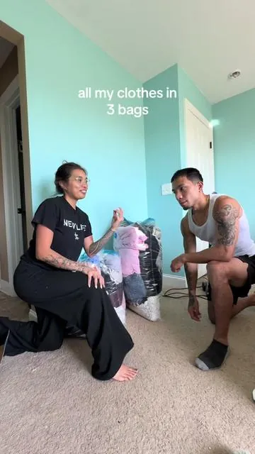 Moving to a new state with your car and need to save space 🥴 all my clothes in 3 bags #movingvlog #tiktokshop #travelhack #vaccumsealerbags #tiktokmademebuyit 