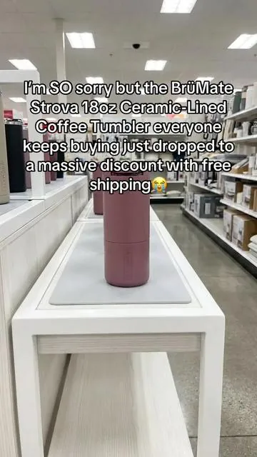 BrüMate Strova 18oz Ceramic-Lined Coffee Tumbler 18oz Insulated Coffee & Travel Mug 100% Leakproof BevLock Lid Built-in Silicone Sleeve Cup-Holder Friendly
