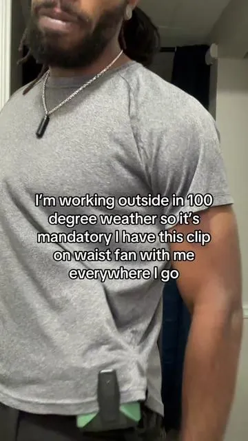 Imagine having a consistent breeze blowing on you #summertimefine #hotsummer #coolingfan #waistfan #tiktokshopstockup 