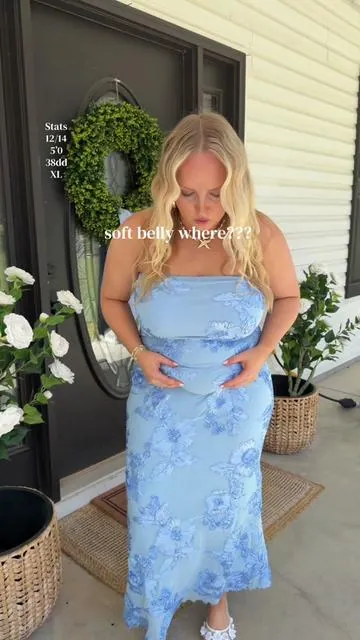 A curvy girls dress 😍😍 #meshdress #stretchydress #curvyfashion #tiktokshopspringglowup #straplessdress