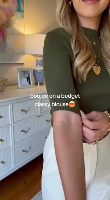 PERFECT for work😍 so elevated and does NOT look or feel like something that would be from TikTok Shop! #boujeeonabudget #teacheroutfit #springfashion #boutiqueclothing #greenish 