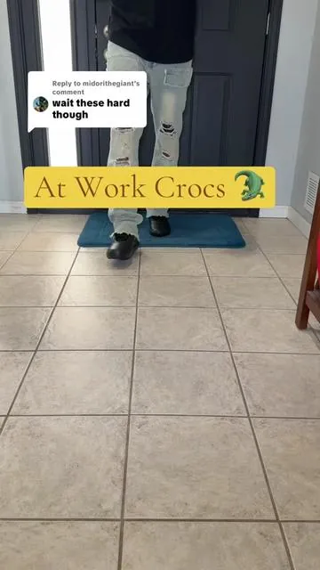 Replying to @midorithegiant @Crocs with the work kicks 💪🏾 #mensshoes #TikTokShopCreatorPicks #crocs #nurselife #restaurantlife  