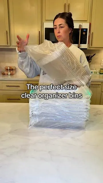 The possibilities are truly endless with these, but I keep thinking school supplies or sensory bins (kinetic sand)  #organizedhome #teacherorganization #clearbins #acrylicorganizer #greenish 