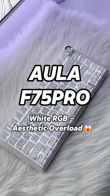 😱White F75PRO – Minimal but Glowing#aula #aulaf75pro #f75pro #fyp #musthave #tiktokshopmademebuyit #techreview #pcgaming #techdeals #desksetup #WeeklyDeals #tiktokshopcreatorpicks