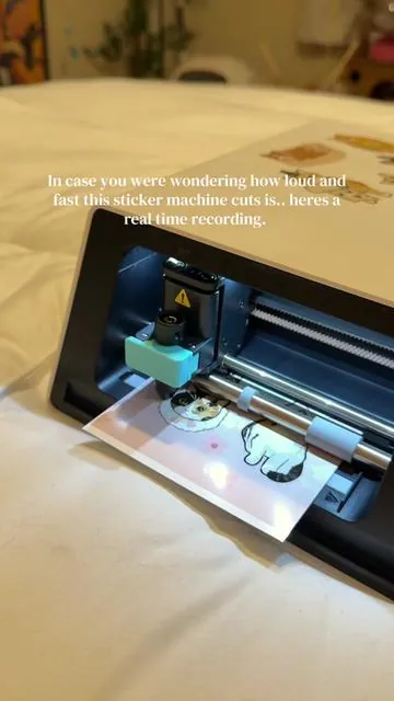 obsessed with my sticker printer #lieneprinter #stickerprinter #stickerlover #catart #stickermaking 