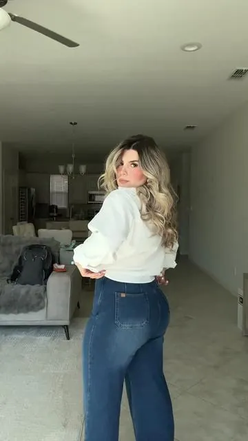 Estos jeans de Halara son de mis favoritos 🤍 súper stretchy, high waisted y ayudan a controlar el abdomen.💛👖😍 #halara #jeans #fyp #fypシ #fyppppppppppppppppppppppp 