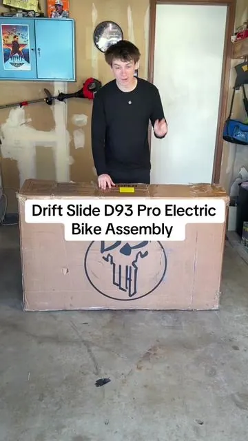 Drift Slide D93 Pro E-Bike Assembly Video! #electricbike #ebike #tiktokshopcreatorpicks 