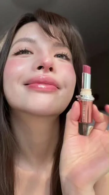 Glossy enough to stare at. Hydrating enough to forget it's lipstick. 👀💧💕#lipsync #makeup #lipstick #fyp #beauty 