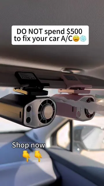 Why go broke trying to fix your car A/C❄️🤷🏻‍♂️#portableac #fan #spring #portablefan #coolingfan 