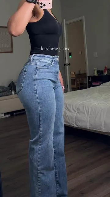 wearing size xs #fyp #womensfashion  #katchme #straightlegjeans #jeans 