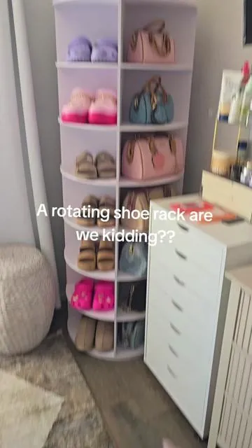 #rotatingshoerack #shoerack #rotatingorganizer #organizedhome #tiktokshopspringglowup 