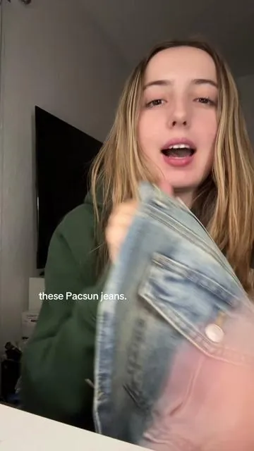 loveee 🤭 #pacsun #pacsundenim #cutejeans #lowrisejeans #viral 