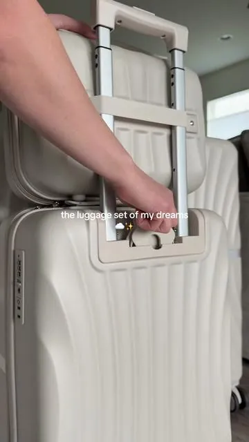 Now I just need a vacation ✈️☁️ *gifted sample* #luggage #luggageset #suitcase #travelessentials #travelmusthaves 