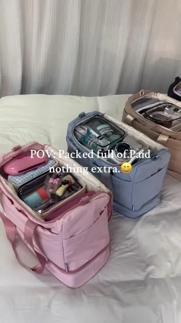 Airline:”Only one personal item.” Me:”Got it.”😝#traveltiktok #traveltips #travelbag #airline #carryon 